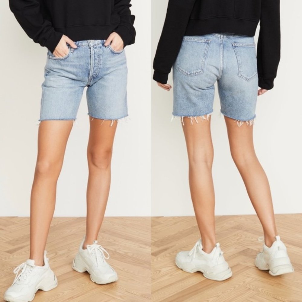 Agolde Rumi Shorts Mid Length Renewal Wash 23